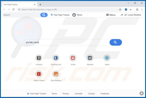 Fast Flight Tracker Browser Hijacker
