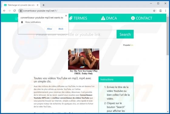 Convertisseur-youtube-mp3.net Suspicious Website