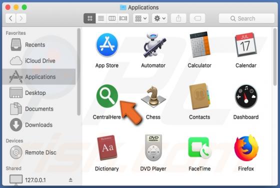CentralHere Adware (Mac)