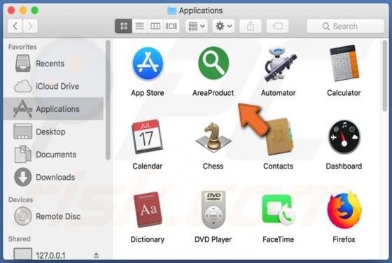 AreaProduct Adware (Mac)