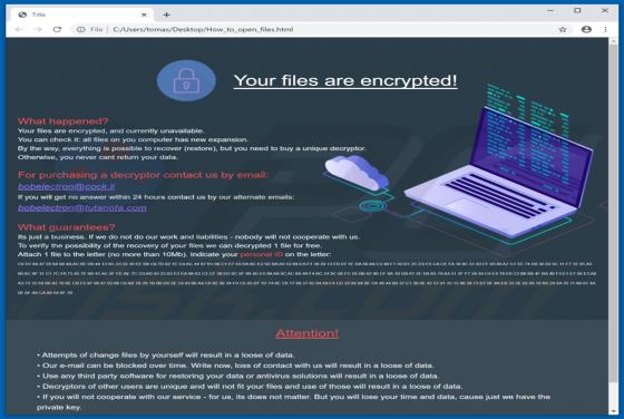 Bobelectron Ransomware