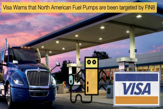 Visa Warns that North American Fuel Pumps are been targeted by FIN8