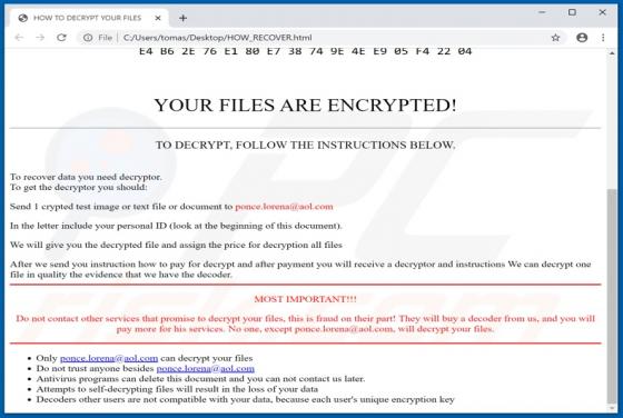 [ponce.lorena@aol.com] Ransomware