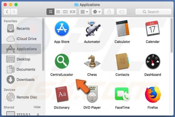 CentralLocator Adware (Mac)