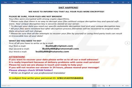 BDDY Ransomware