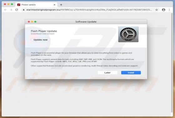 Startmostoriginalprogram.icu POP-UP Scam (Mac)