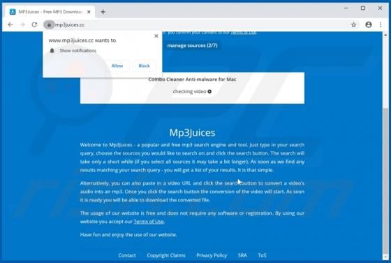 Mp3juices.cc Suspicious Website