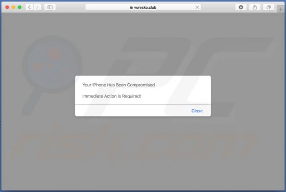 Voresko.club POP-UP Scam (Mac)