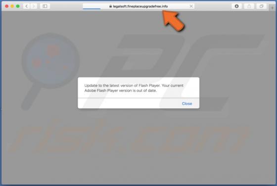 Fineplaceupgradefree.info POP-UP Scam (Mac)