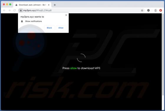 Mp3pro.xyz Suspicious Website