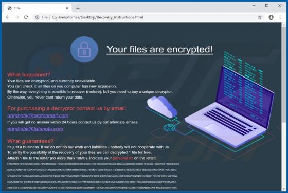 ReadInstructions Ransomware