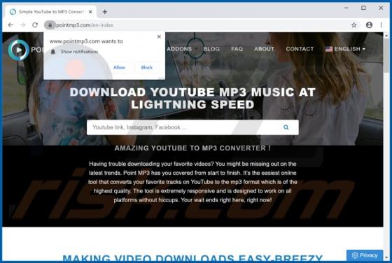 Pointmp3.com Suspicious Website