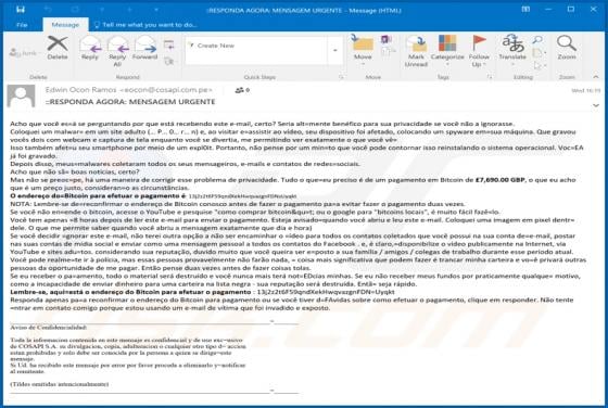 Coloquei Malware No Site Adulto Email Scam