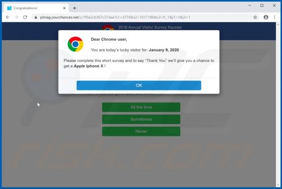 Yourchances.net POP-UP Scam