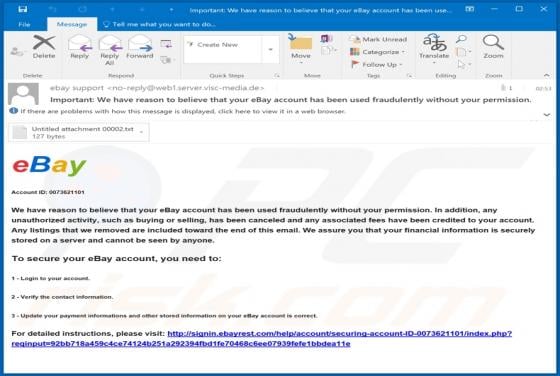 eBay Email Scam