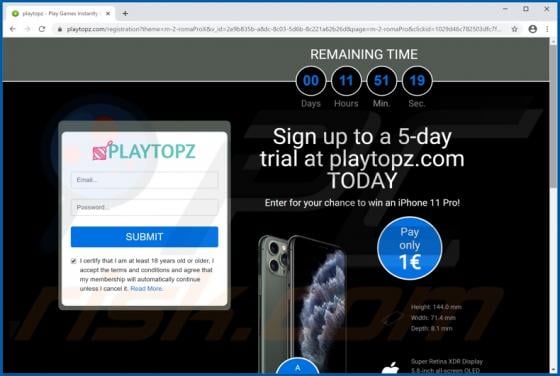 Get The New iPhone 11 Pro POP-UP Scam