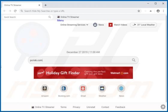 Online TV Streamer Browser Hijacker