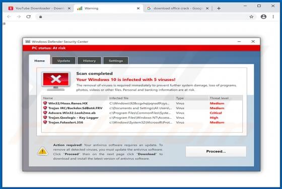 Your Windows 10 Is Infected With 5 Viruses! POP-UP Scam
