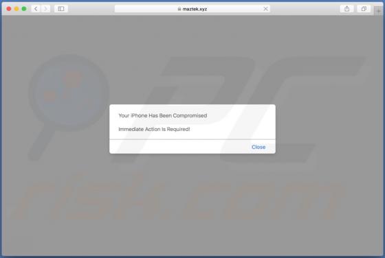Maztek.xyz POP-UP Scam (Mac)