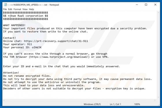 .777 (njkwe RaaS) Ransomware