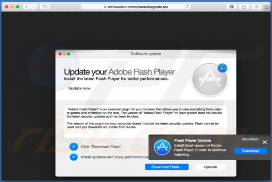 Centerplaceofupgrade.pro POP-UP Scam (Mac)