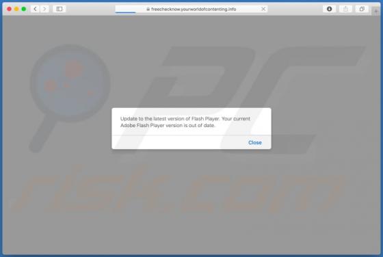 Latest Version Of Adobe Flash Player POP-UP Scam (Mac)