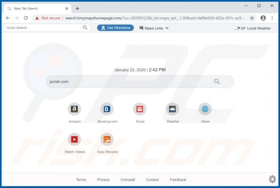 My Maps Homepage Browser Hijacker