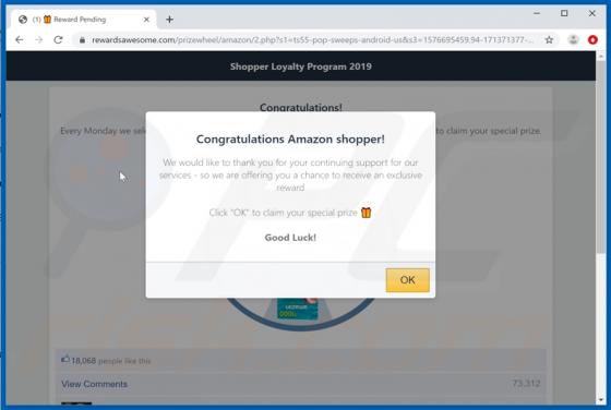 Rewardsawesome.com POP-UP Ads