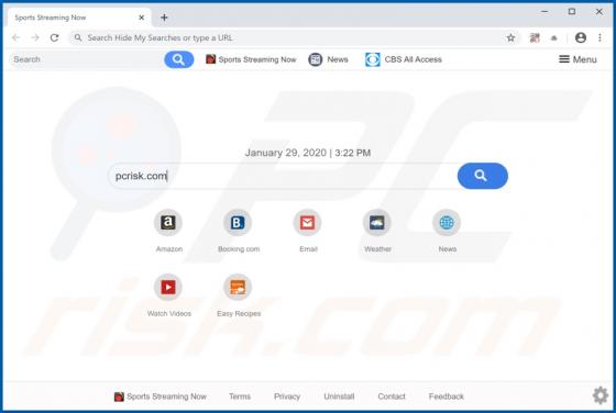 Sports Streaming Now Browser Hijacker