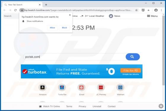 Watch TV Online Browser Hijacker