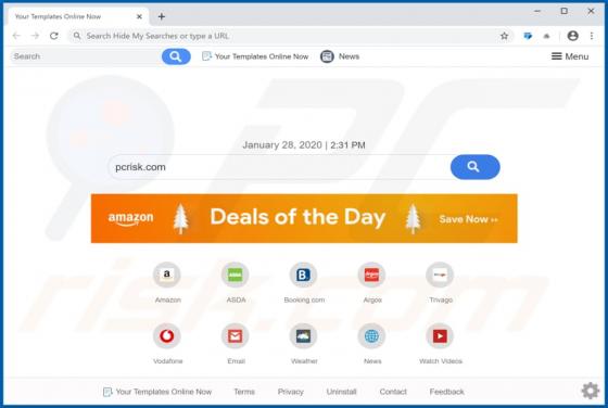 Your Templates Online Now Browser Hijacker
