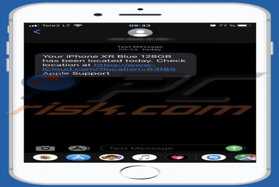 Your IPhone Has Been Located Phishing Scam