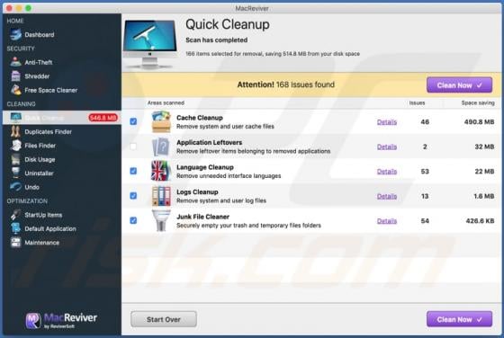 MacReviver Unwanted Application (Mac)