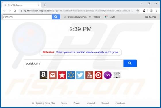 Breaking News Plus Browser Hijacker