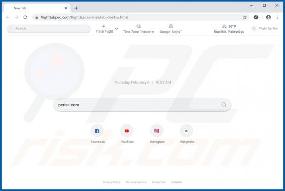 Flight Tab Pro Browser Hijacker
