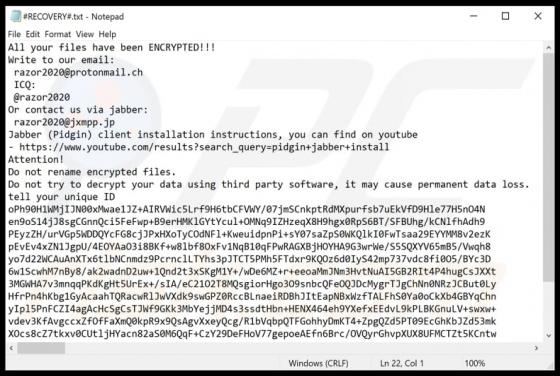 Razor Ransomware