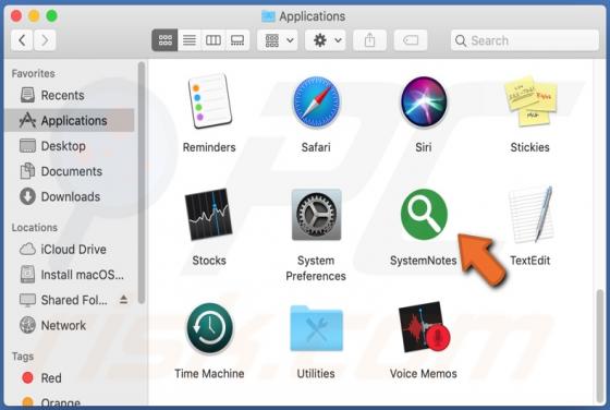 SystemNotes Adware (Mac)
