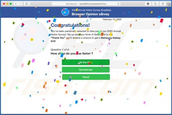 Prizeseeker POP-UP Scam (Mac)