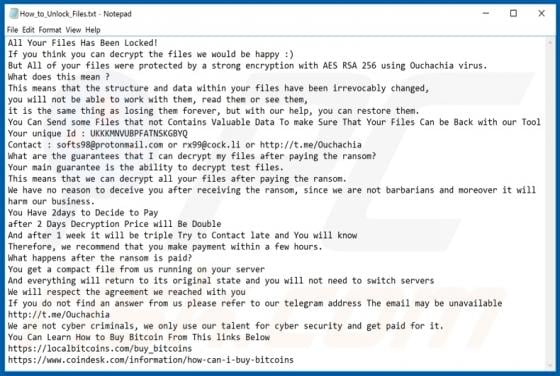 Ouchachia Ransomware