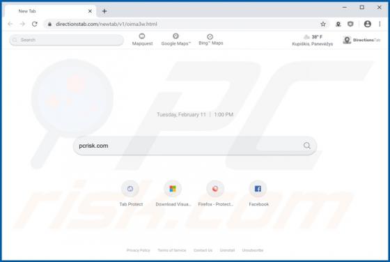 Directions Tab Browser Hijacker