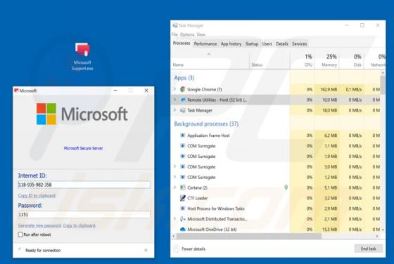 Microsoft Support.exe POP-UP Scam