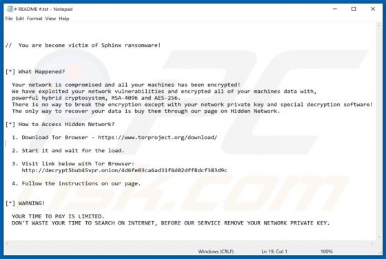 Sphinx Ransomware