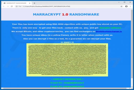 MARRACRYPT Ransomware