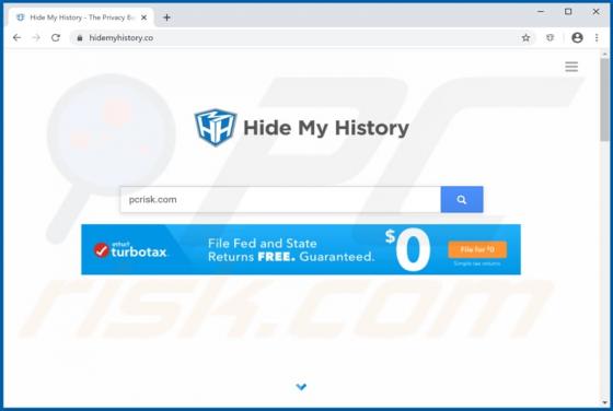 Hide My History Browser Hijacker