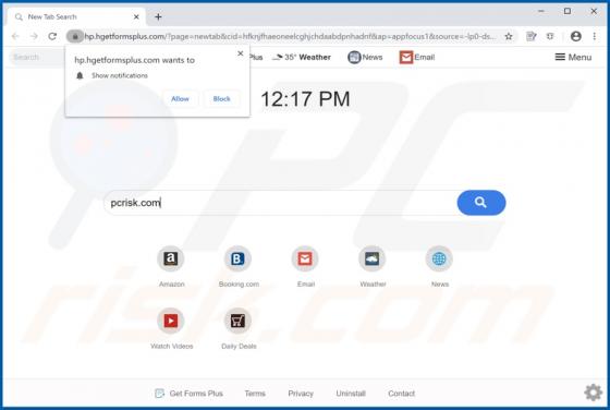 Get Forms Plus Browser Hijacker