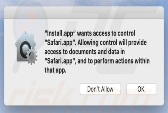 Install.app Wants Access To Control POP-UP Scam (Mac)