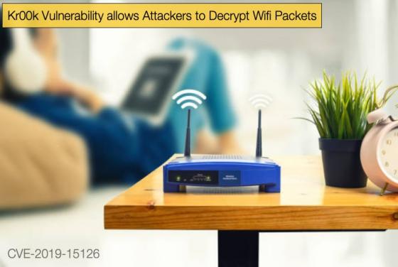 Kr00k Vulnerability allows Attackers to Decrypt Wifi Packets