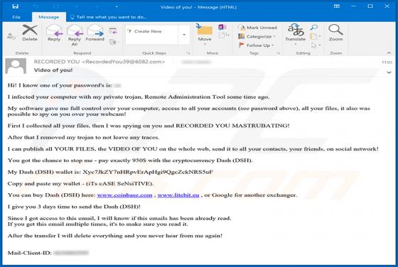 I Infected Your Computer With My Private Trojan Email Scam