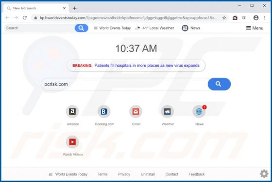 World Events Today Browser Hijacker