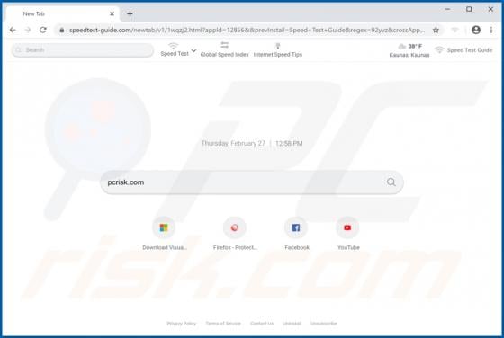 Speed Test Guide Browser Hijacker